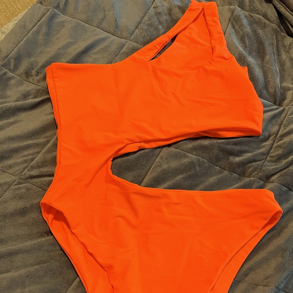 Orange swimsuit